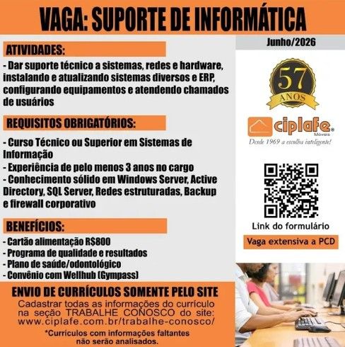 SUPORTE DE INFORMÁTICA